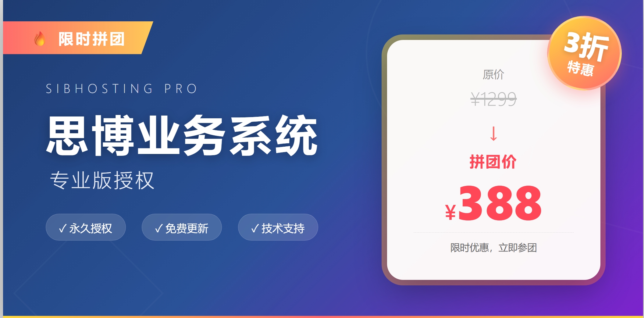 专业版授权限时活动